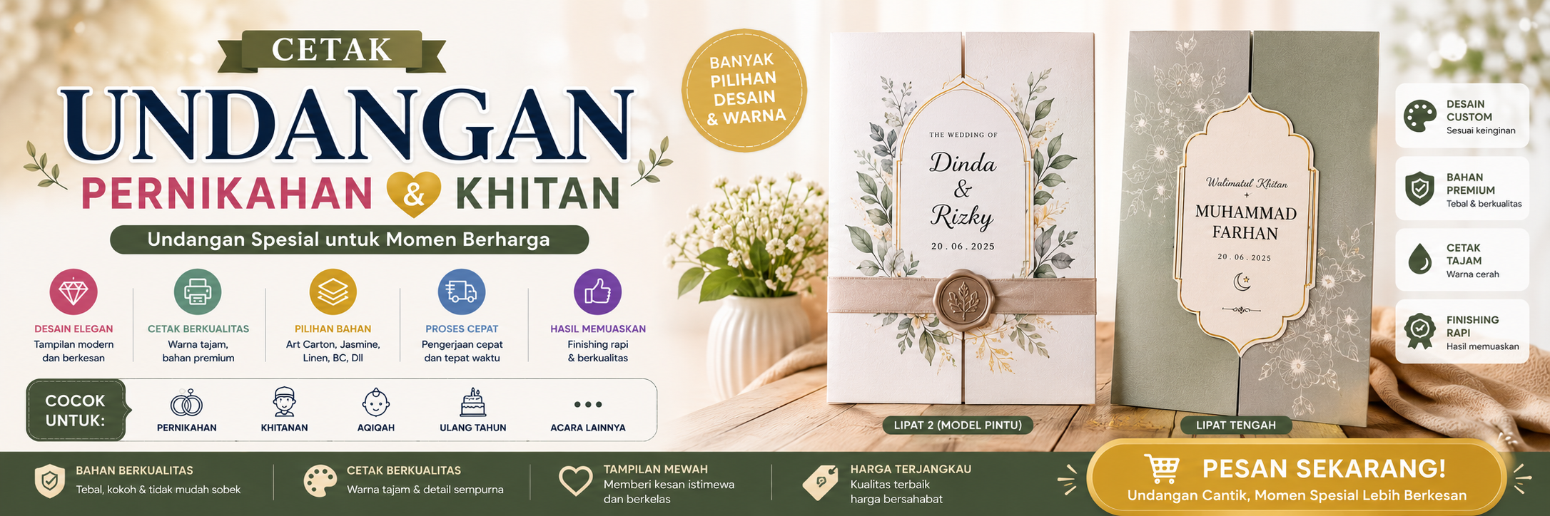 Undangan Pernikahan dan Khitan