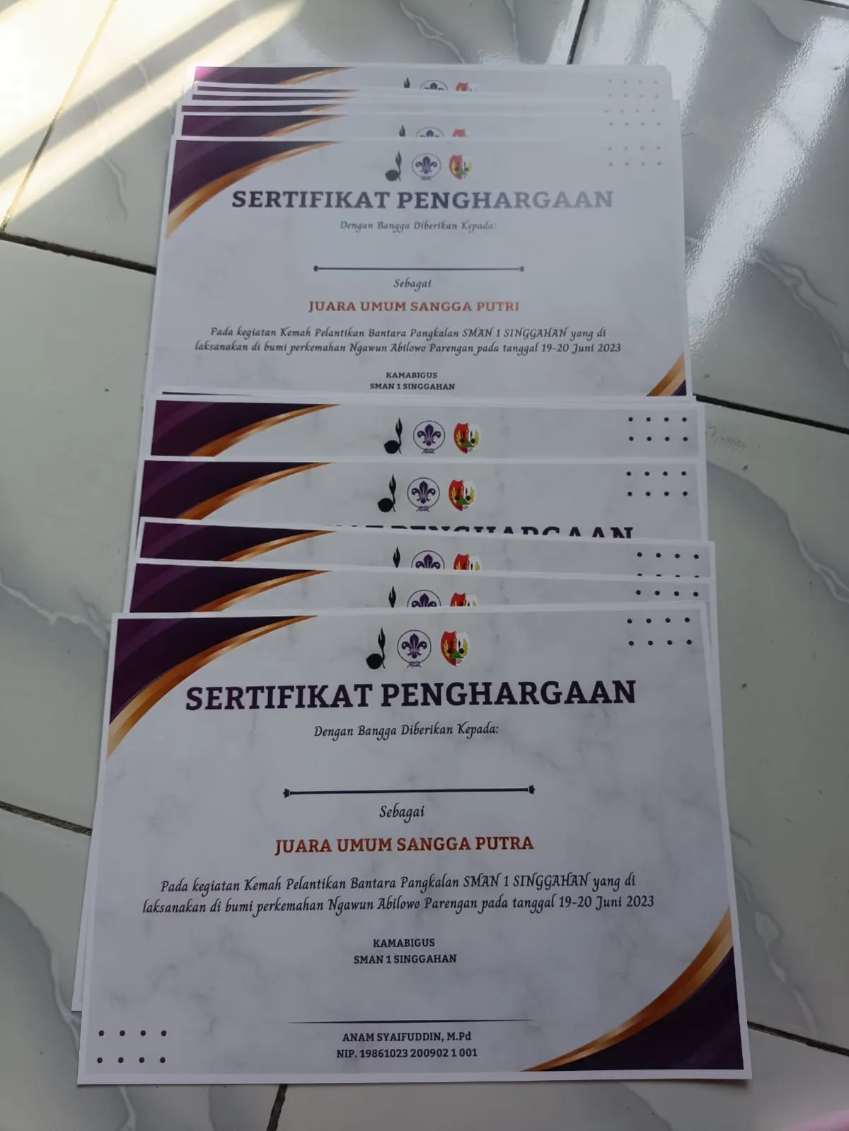Cetak Sertifikat